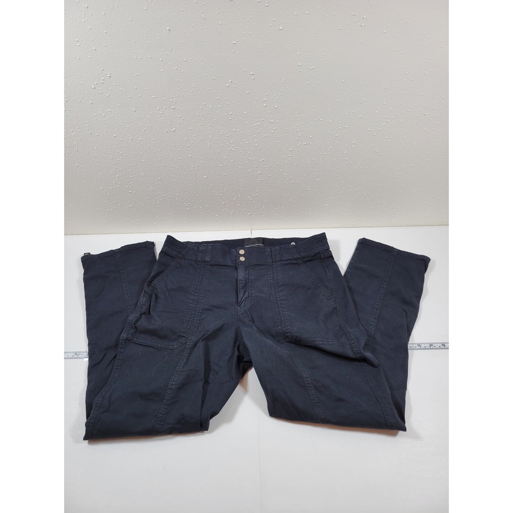White House Black Market Straight Crop Pants Womens 8 Navy Excellent Pret A Pedi
